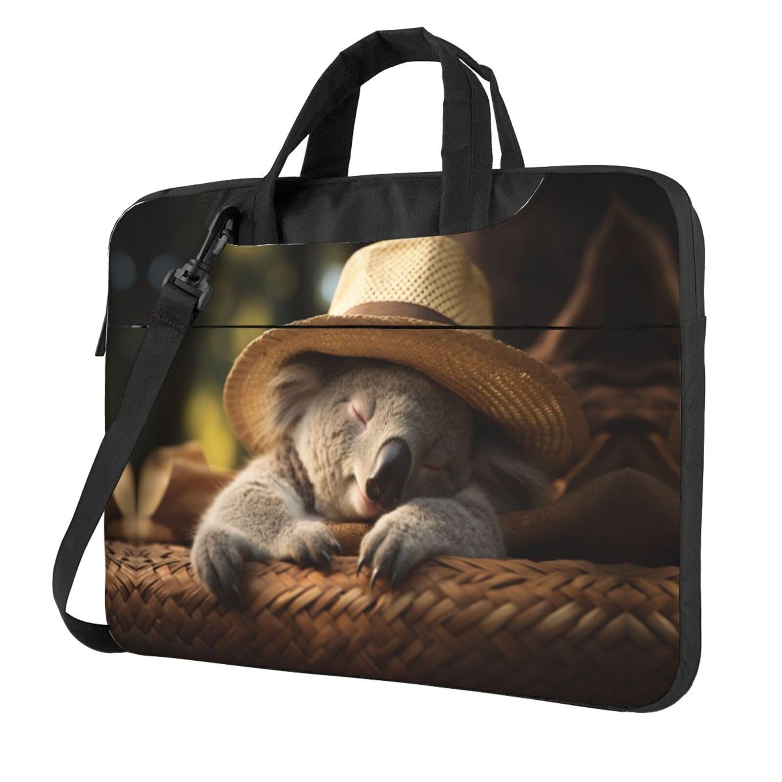 Sacoche ordinateur 14 pouces antichoc noir avec motif koala - 8