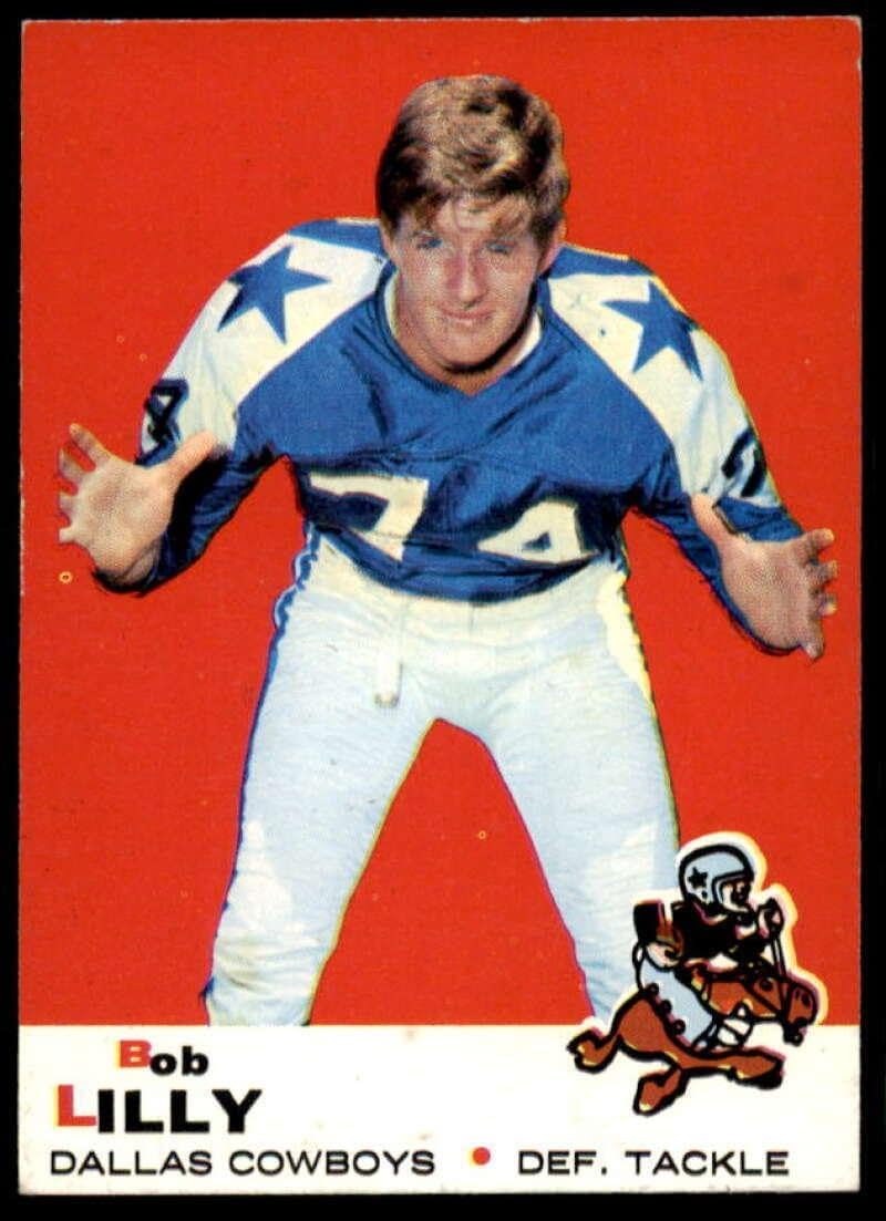 Bob Lilly Card 1969 Topps #53 - Unsigned Football Cards
