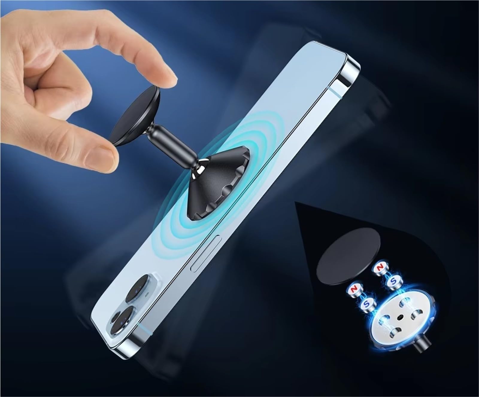 para iPhone 12 para Pro para MAX Stand Soporte Magnético Teléfono Coche Soporte Magnético Teléfono Celular Magnético Soporte Móvil Coche(Silver)