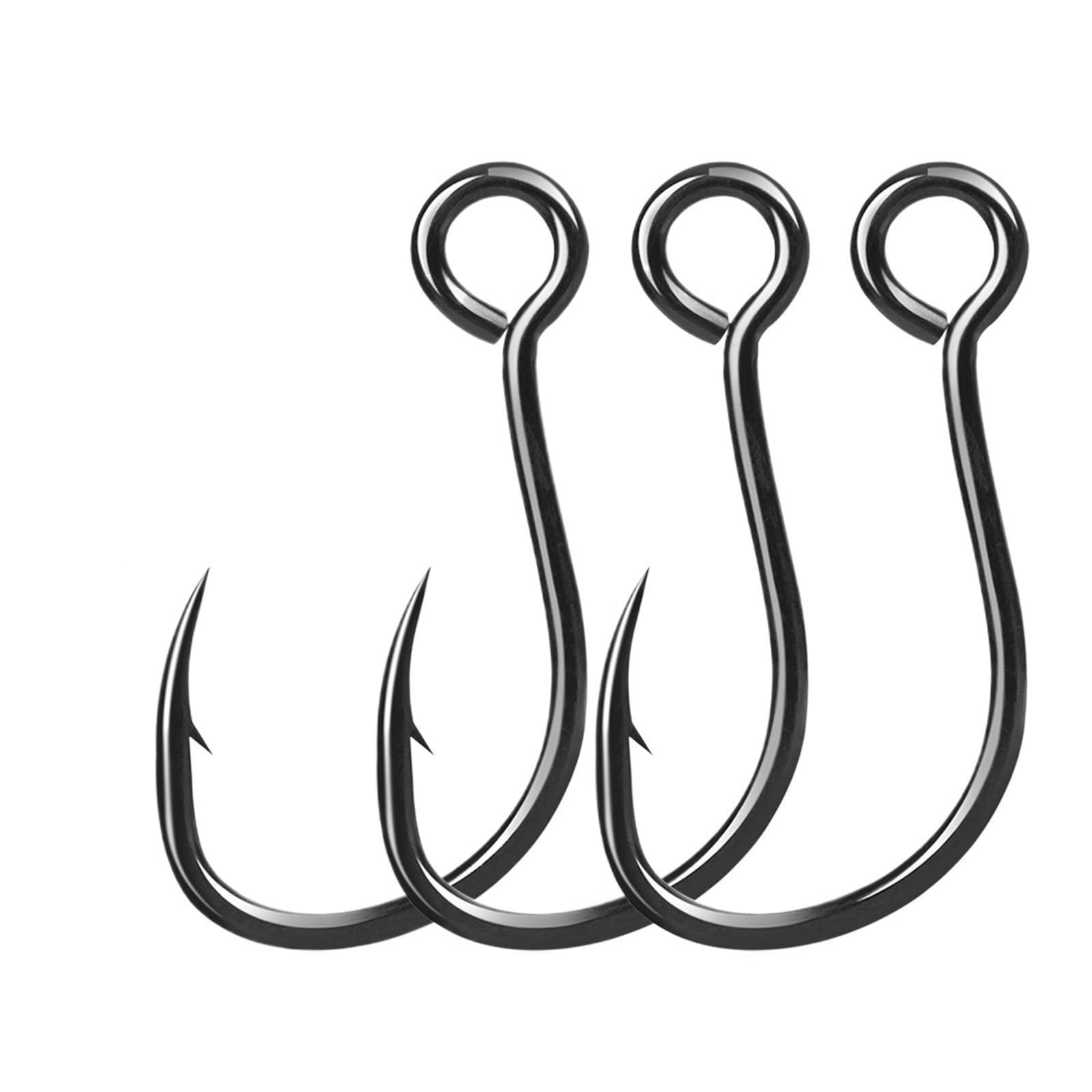 Hameçons Simples en Ligne, leurres de pêche en Eau salée, hameçons de Remplacement, Pointe d'aiguille Forte et Pointue, œil annelé, 50 à 200 pièces(Size-6 Gap-7mm,200 Pcs)