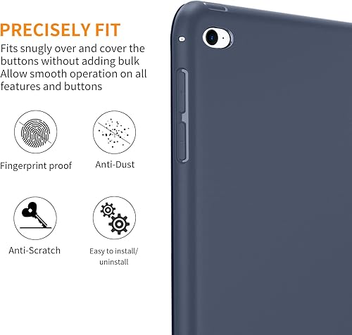 Miniatura 7 de DTTO Funda para iPad Mini de 5 generación y iPad Mini 4, ultra delgada y ligera, carcasa inteligente triple con cubierta trasera de TPU suave,