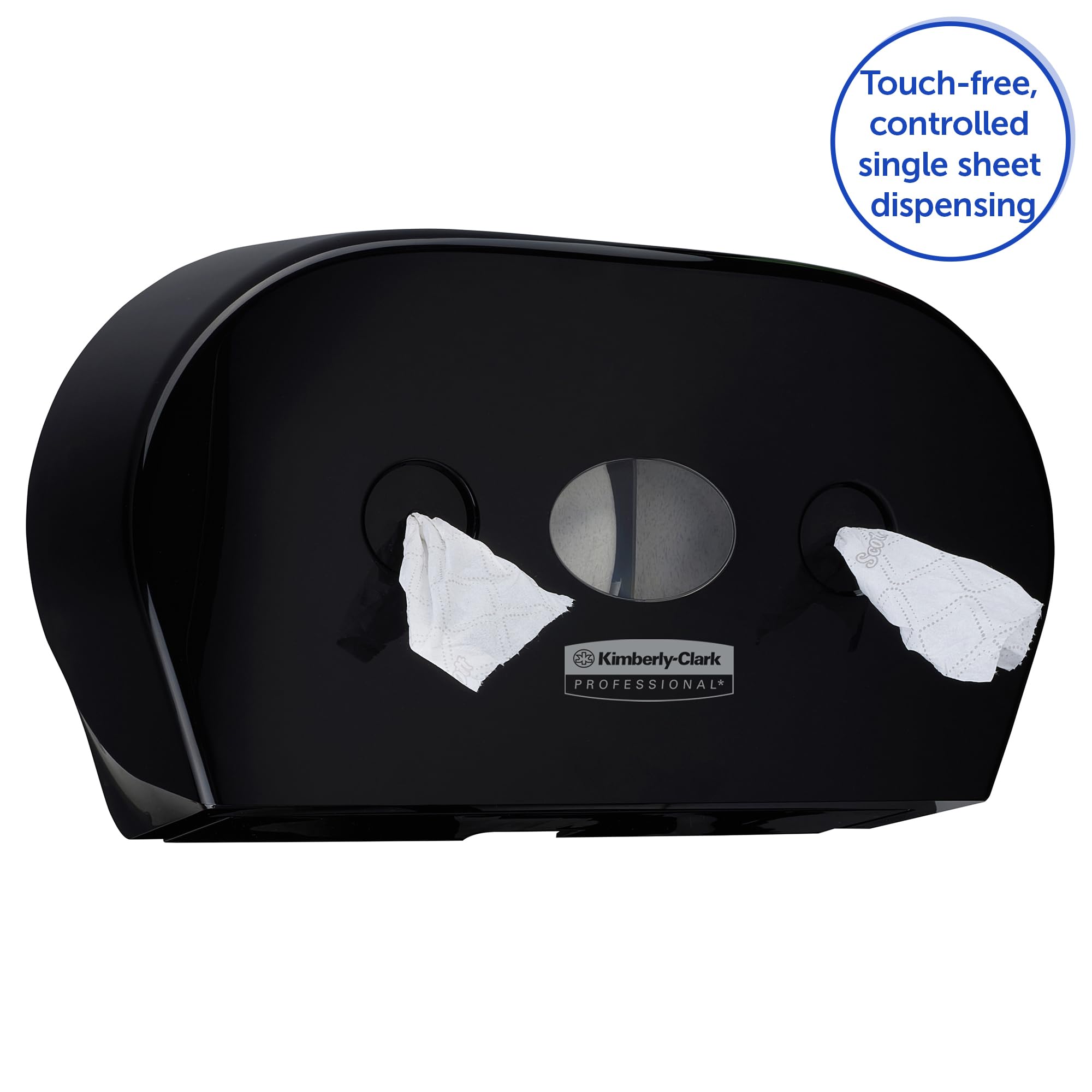 Twin Mini Aquarius Portarrollos Negro de Papel higiénico para baño de dispensación Central 7187-1 x Negro, Dispensador de Papel higiénico