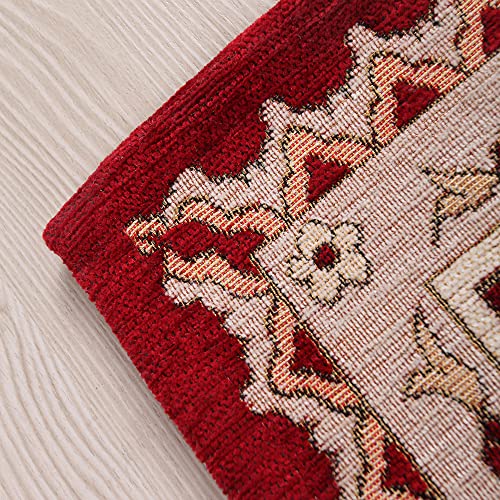 Area Rugs 8X10 Chenille Gabbeh Carpet Non Slip Machine Washable For Hallway,Entryway,Kitchen And Living Room Flat Woven Dog Friendly - Easy Care #TOP4