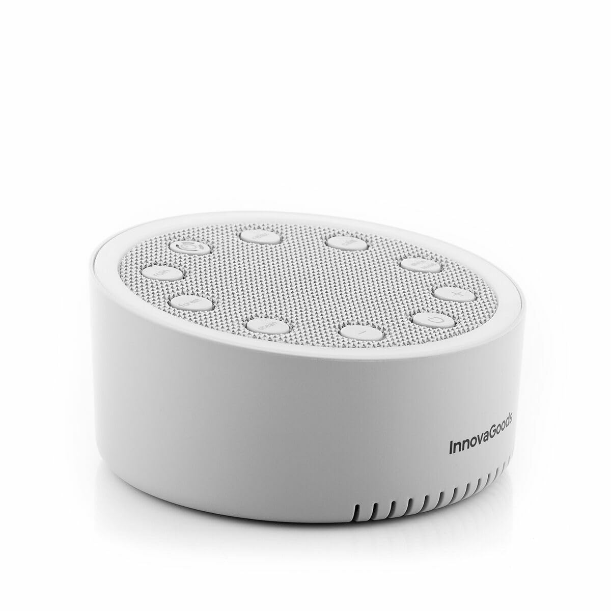 InnovaGoods® Máquina de Relajación con Luz y Sonido para Dormir, 2 modos de iluminación Fija o secuencial, 6 sonidos predefinidos, Maquina de relajacion Apagado automático.