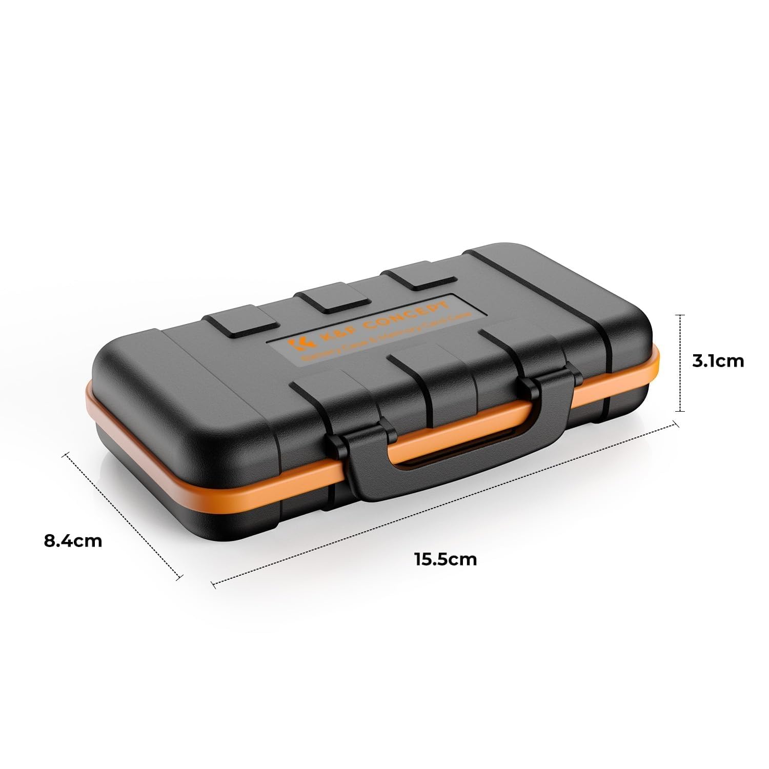 K&F CONCEPT Custodia per schede di memoria e batteria, impermeabile e antiurto, per 2 batterie per fotocamera NP-FZ100 o 8 AAA/AA e 6 schede micro SD, 4 schede SD, 2 schede CF/XQD