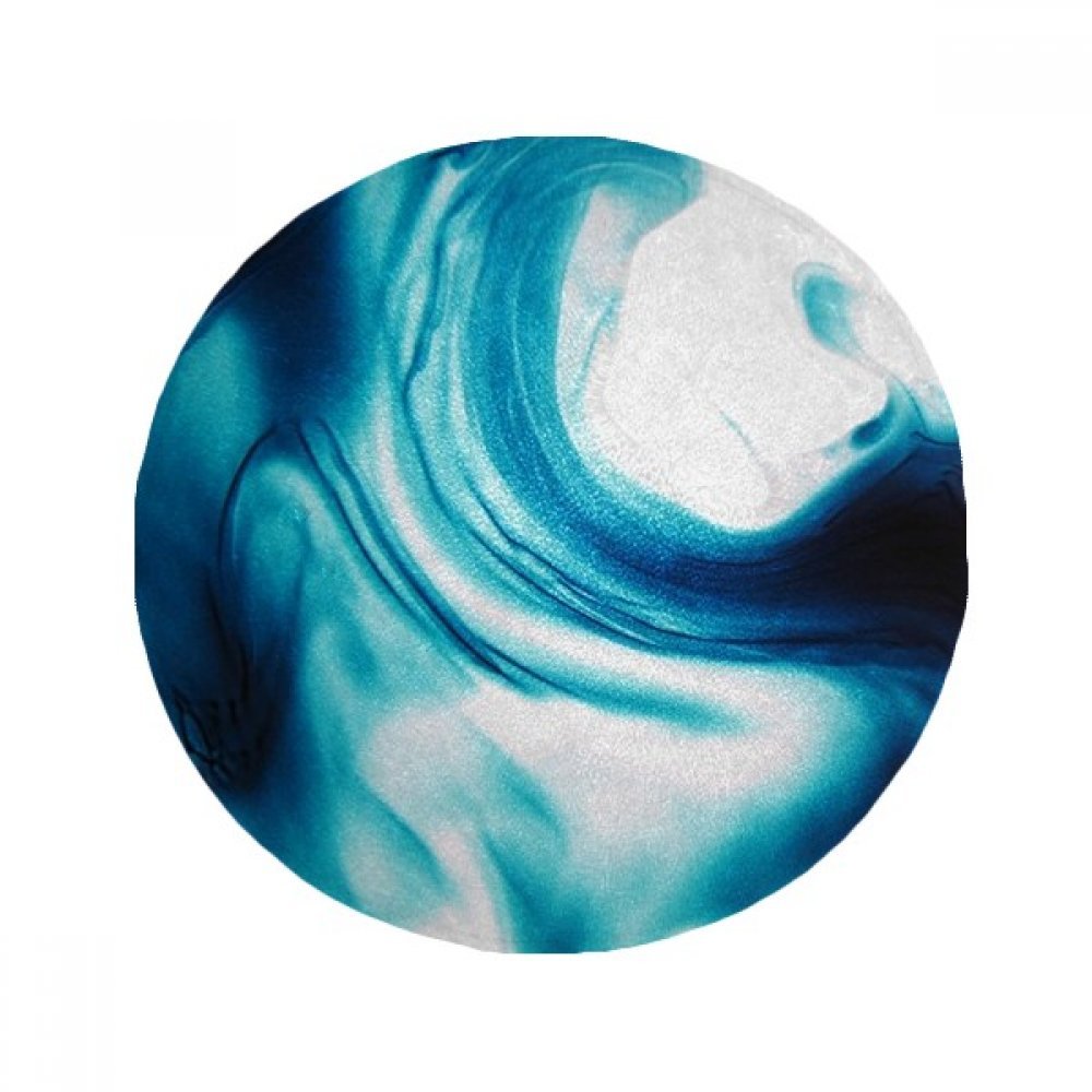 Tapis pet bleu liquide transparent cadeau de sol rond anti-slip multicolor 50cm
