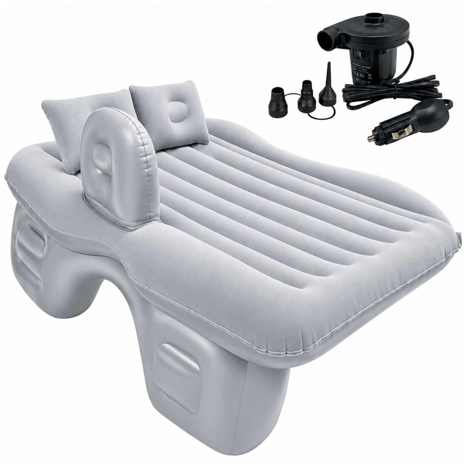 Universal Car Inflatable Bed Mattress with Air Pump for Back Seat, Silver for Compass 2017-image-33