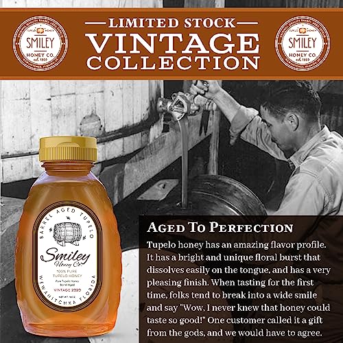 Smiley Honey, Miel Tupelo Añejada en Barril 16oz miniatura 5