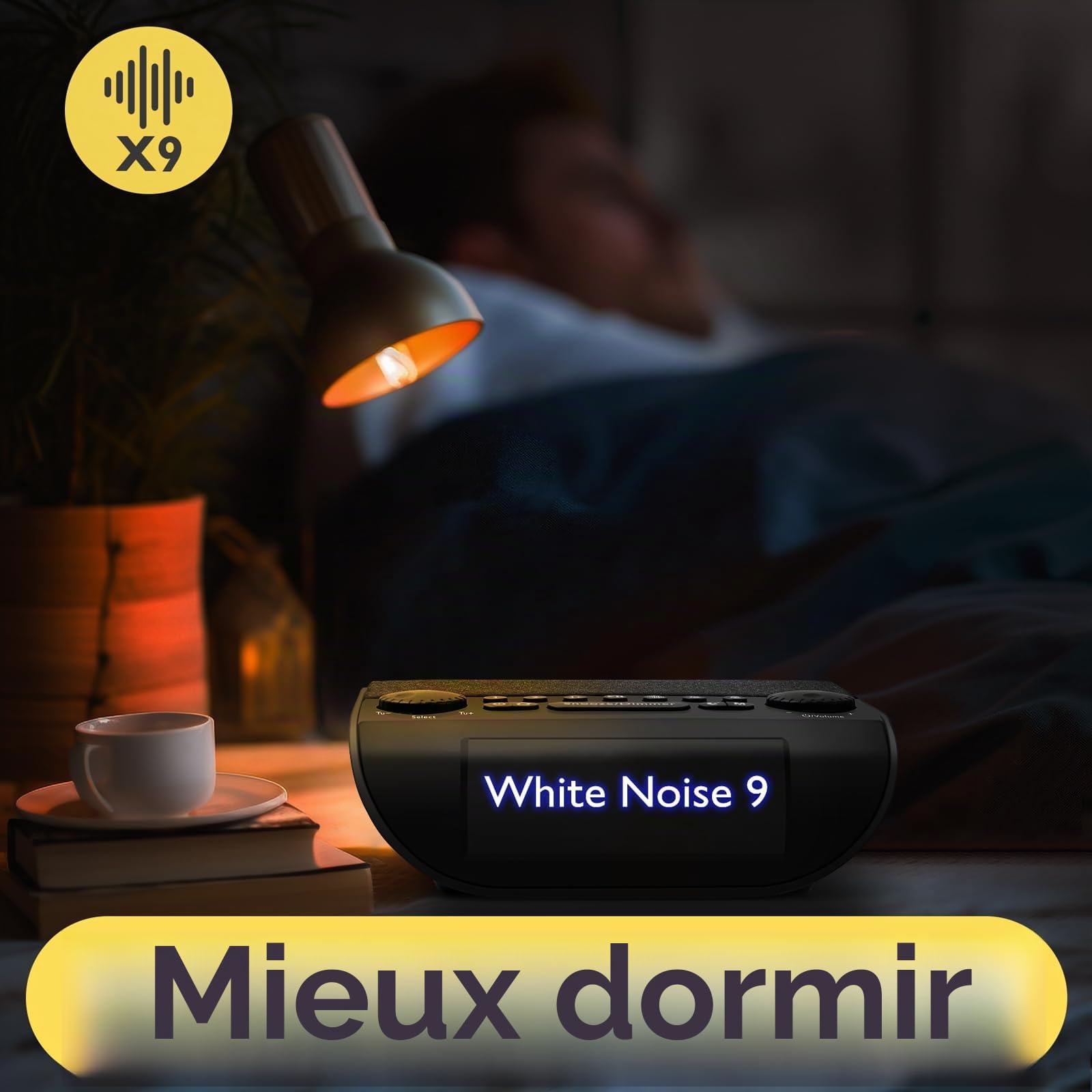 UP-Pro Dab/Dab+ Radio Réveil avec Bluetooth et FM,Bruit Blanc | 90dB Double Alarme,Snooze,Grand écran réglable, haut-parleurs stéréo, Minuterie Sommeil, ASA, EQ, DAB&FM Présélections, Noir