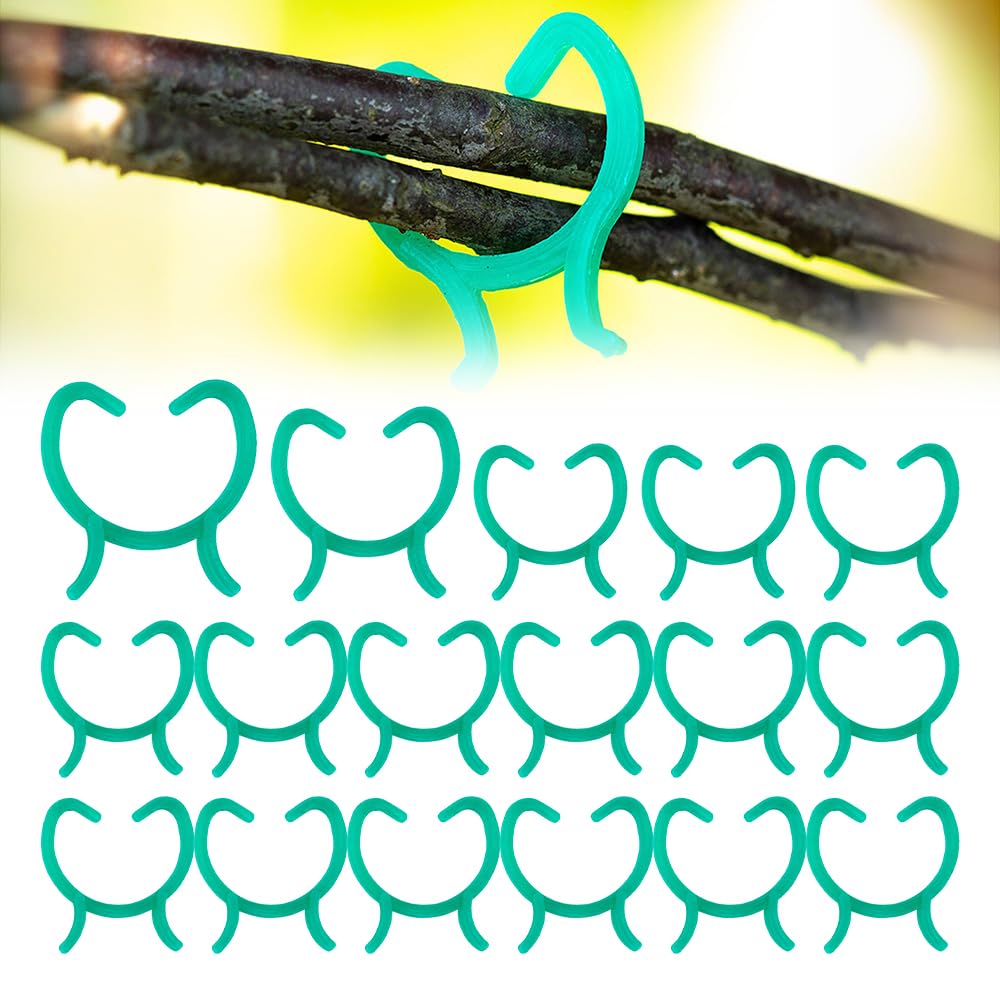 200 Stück Pflanzenstütz-Clips, gesicherte Kunststoff-Pflanzenclips, wiederverwendbare Gartenclips für Kletterpflanzen, Outdoor, Tomatenpflanzen-Unterstützung, Ranken-Clips,