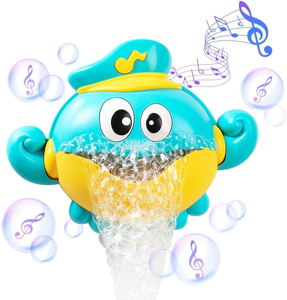 Morofme Octopus - Jouet de bain à bulles automatique - Avec musique - Plus de 1000 bulles par minute - Jouet de bain pour enfants de 1, 2, 3, 4, 5, 6 ans