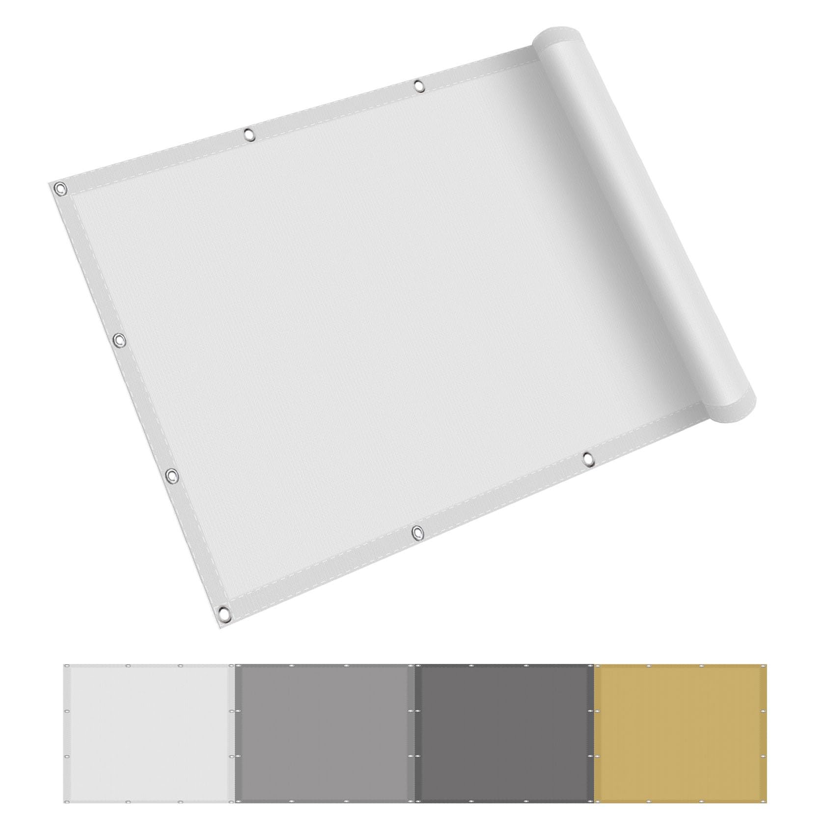 Voile d'ombrage 2.6x2.6m blanc imperméable pour jardin et terrasse extérieure