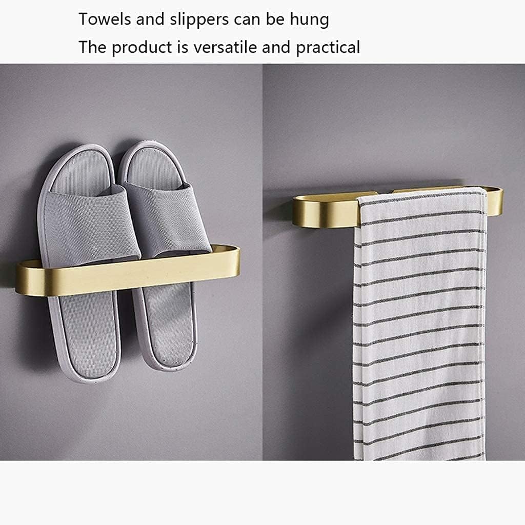 Towel Rails Bathroom Aluminum Towel Bathroom Towels Rack Wall Mounted Hanging Towel Bar Organizer Kitchen Storage Shelf Towel Rail Tower Hanger/White/40Cm The New