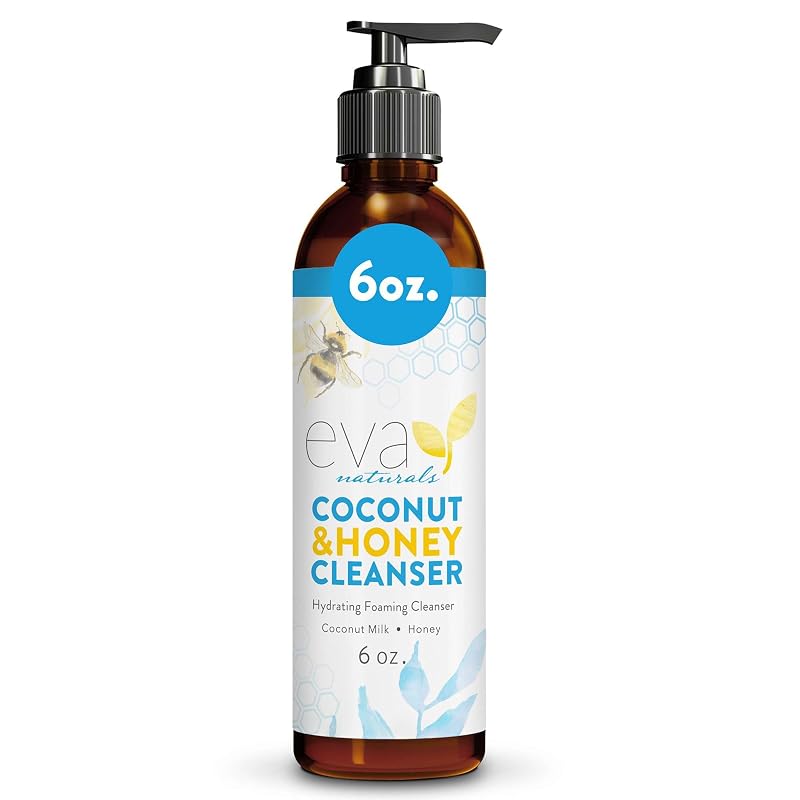 Eva Naturals Limpador Facial Espumante de Coco e Mel com Aloe e Geleia Real, 177 mL