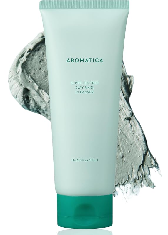 AROMATICA Limpador e Máscara Facial de Argila Super Tea Tree, 150 mL