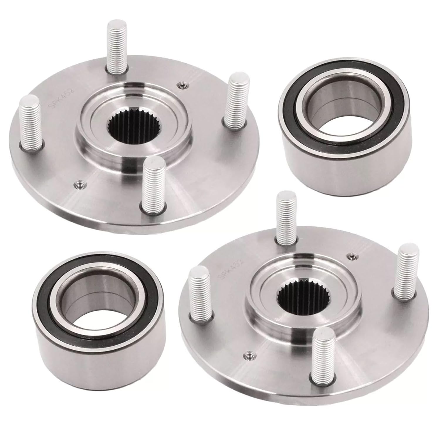 Front Wheel Hub & Bearing Compatible with 1998-2002 Honda Accord 2.3L(2 Pairs)
