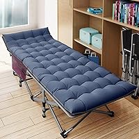 Vista 3 de Barbella Catre plegable para campamento, paquete de 2 catre portátil con colchón, cama plegable para exteriores con bolsa de transporte