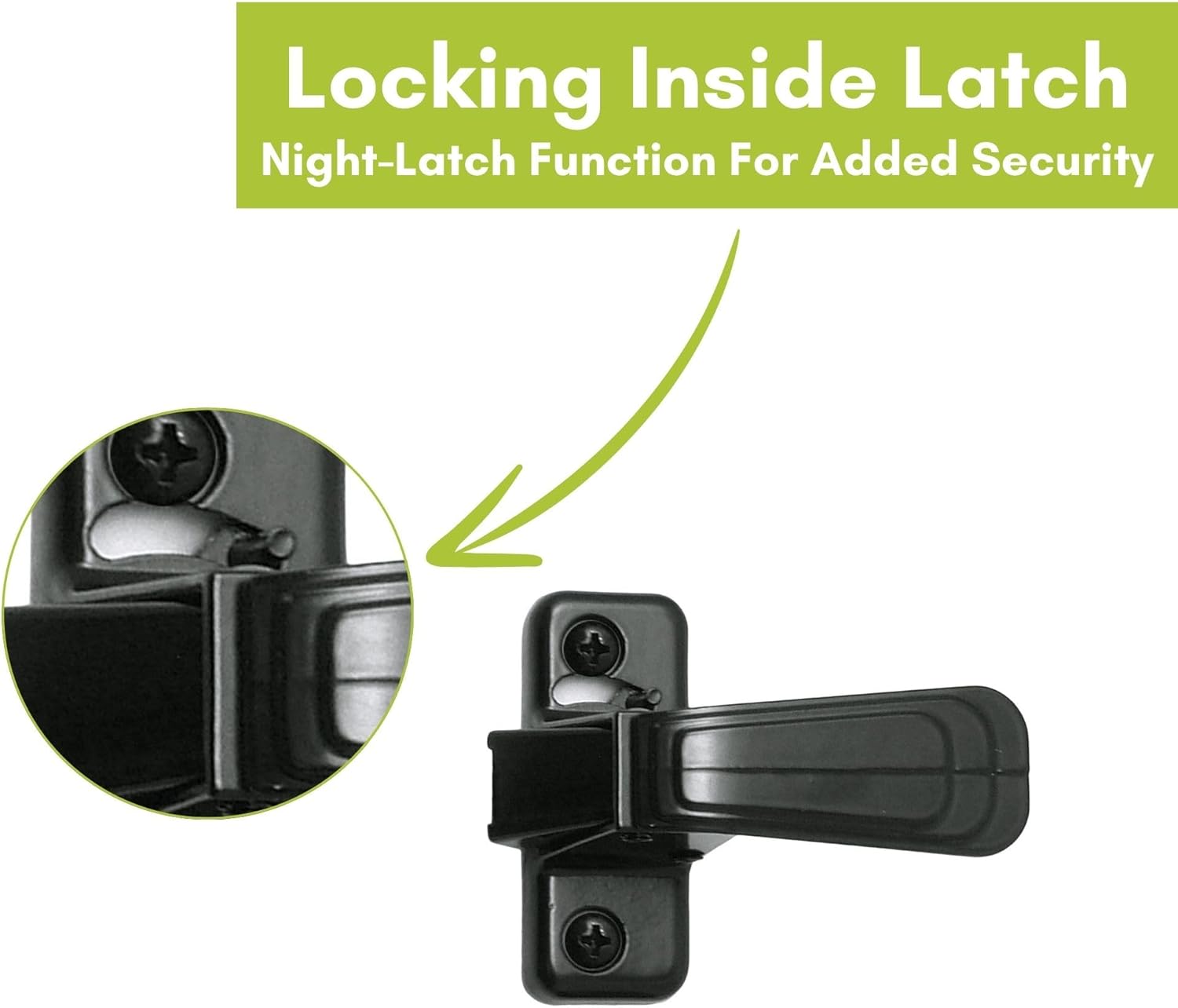 Close-up of Ideal Security BK311BL Locking Inside Latch
