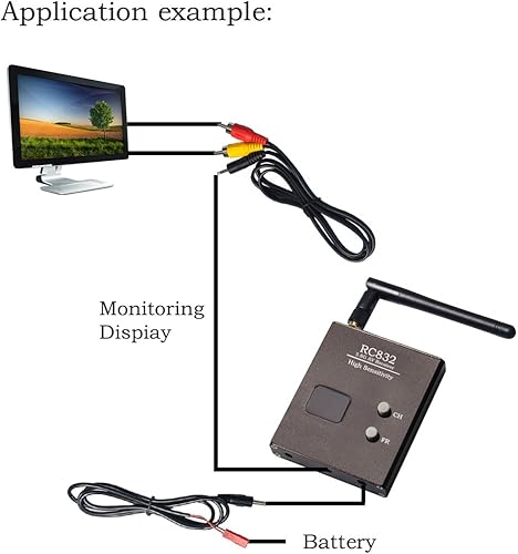Miniatura 5 de WT832 WR832 5.8GHz 40CH 600mW Transmisor y receptor inalámbrico FPV para drones