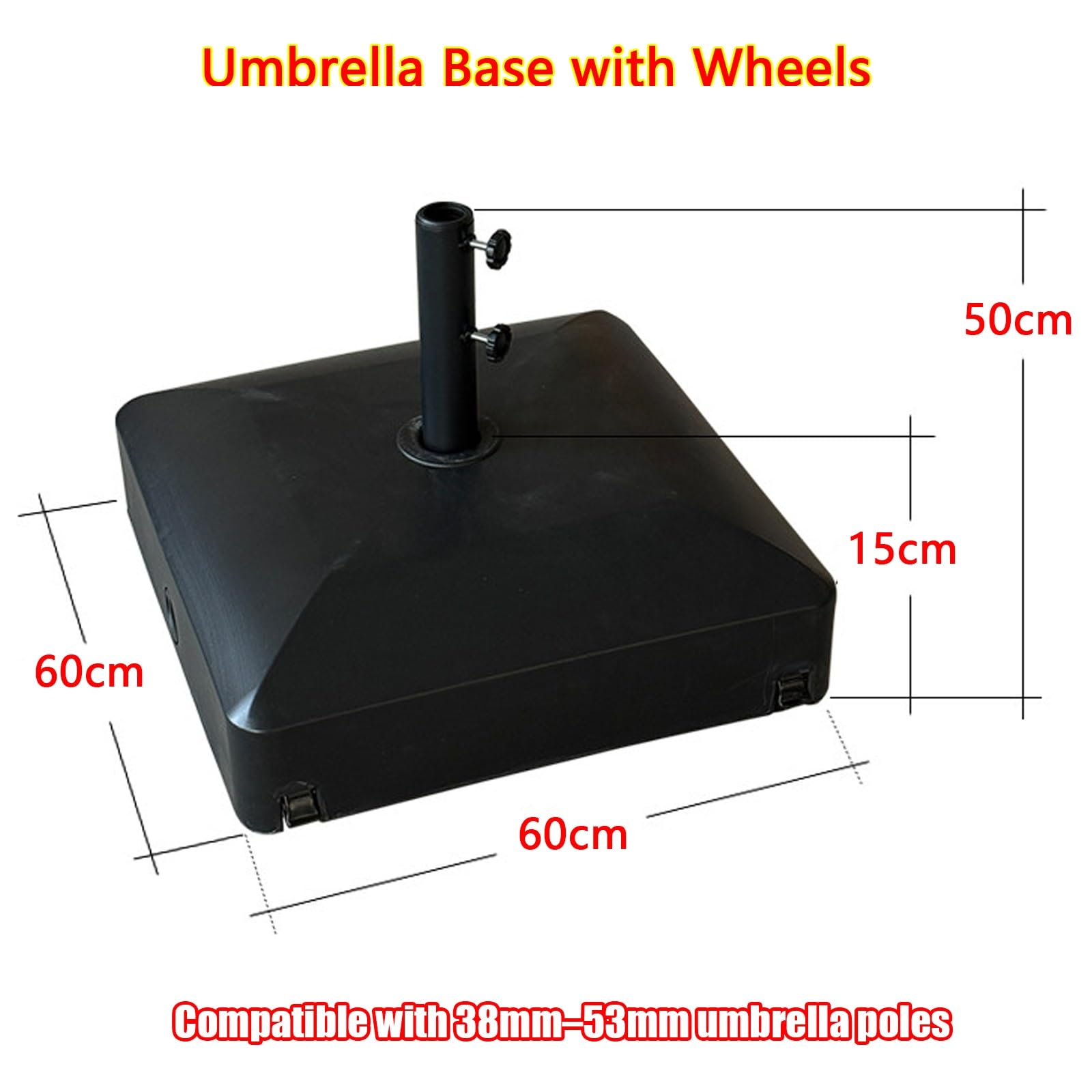 Questo Supporto per ombrellone appesantito, Base per ombrellone con rotelle