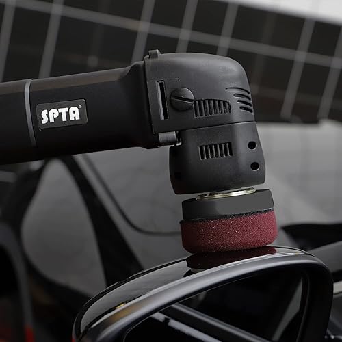 Miniatura 8 de SPTA Pulidor orbital DA, pulidor de automóviles de órbita, pulidor de acción dual, pulido de lanchas, viene con una almohadilla de pulido DA, 3"