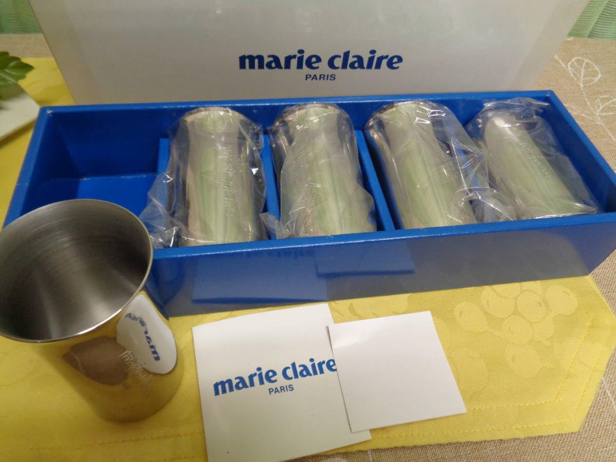 Amazon.co.jp: marie claire paris マリクレール ステンレスビアグラス 