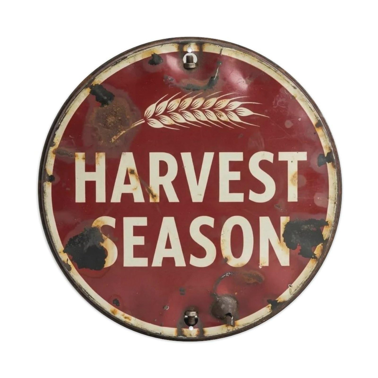 Wheat Ears Symbolize A Bountiful Harvest. Metal Tin Sign Plaque