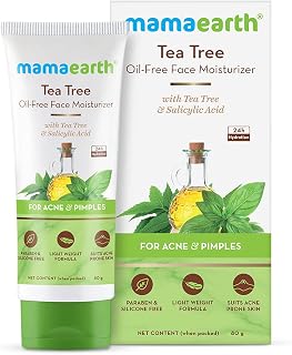 Mamaearth Tea Tree Oil-Free Moisturizer For Face For Oily Skin With Tea Tree & Salicylic Acid For Acne & Pimples 80g Price In India