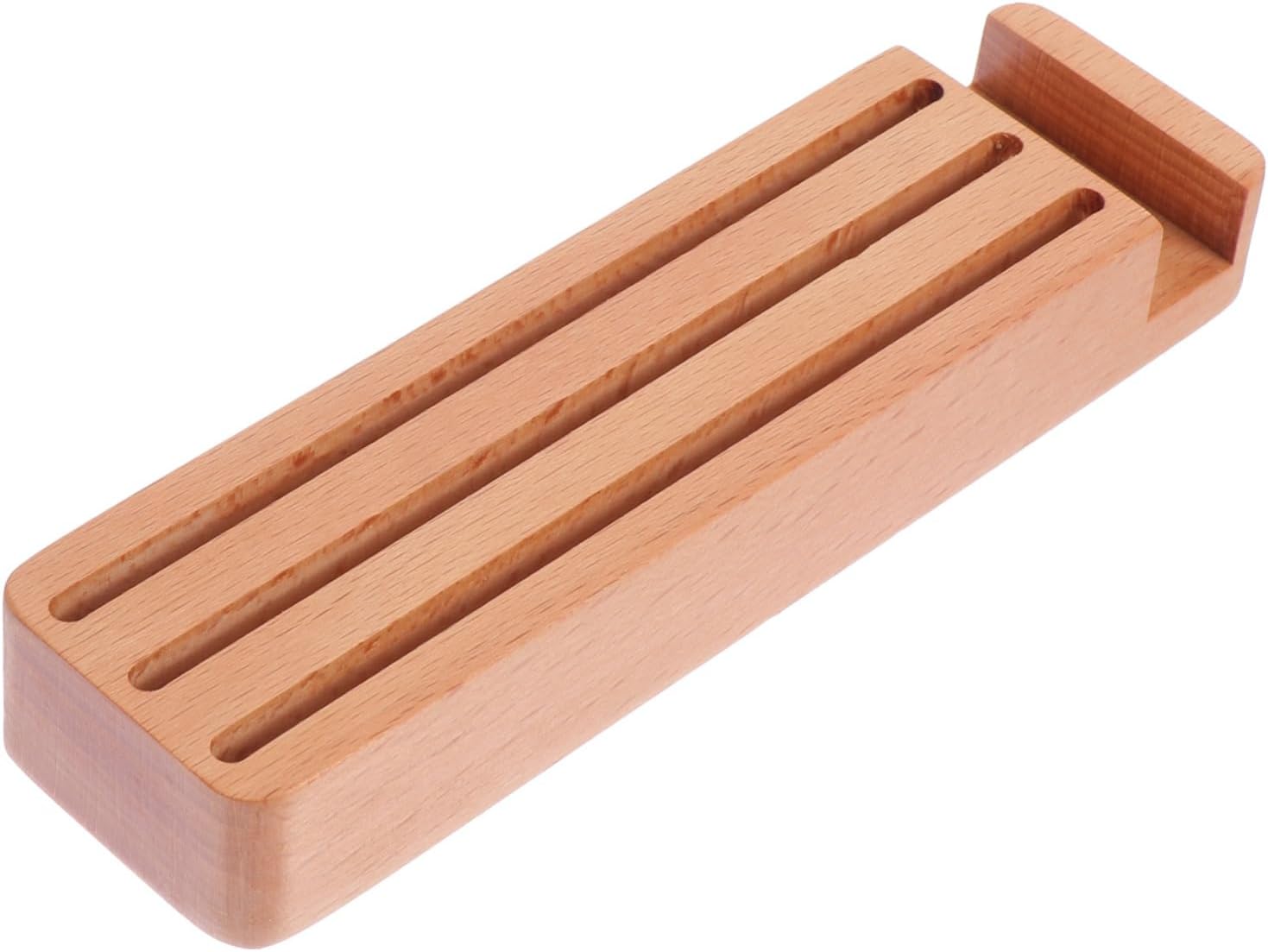 Homoyoyo Beech Wood Banjo Pick Case & Phone Stand - 1pc Multi-Functional Guitar Pick Holder Finish