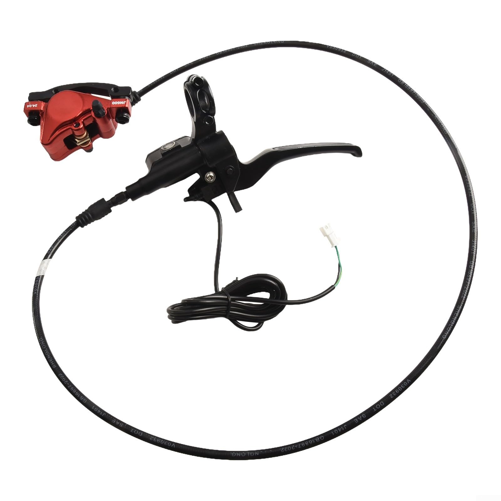 Il set di freni idraulici a doppia pinza per bici elettrica assicura un arresto fluido con materiali (set freno posteriore)