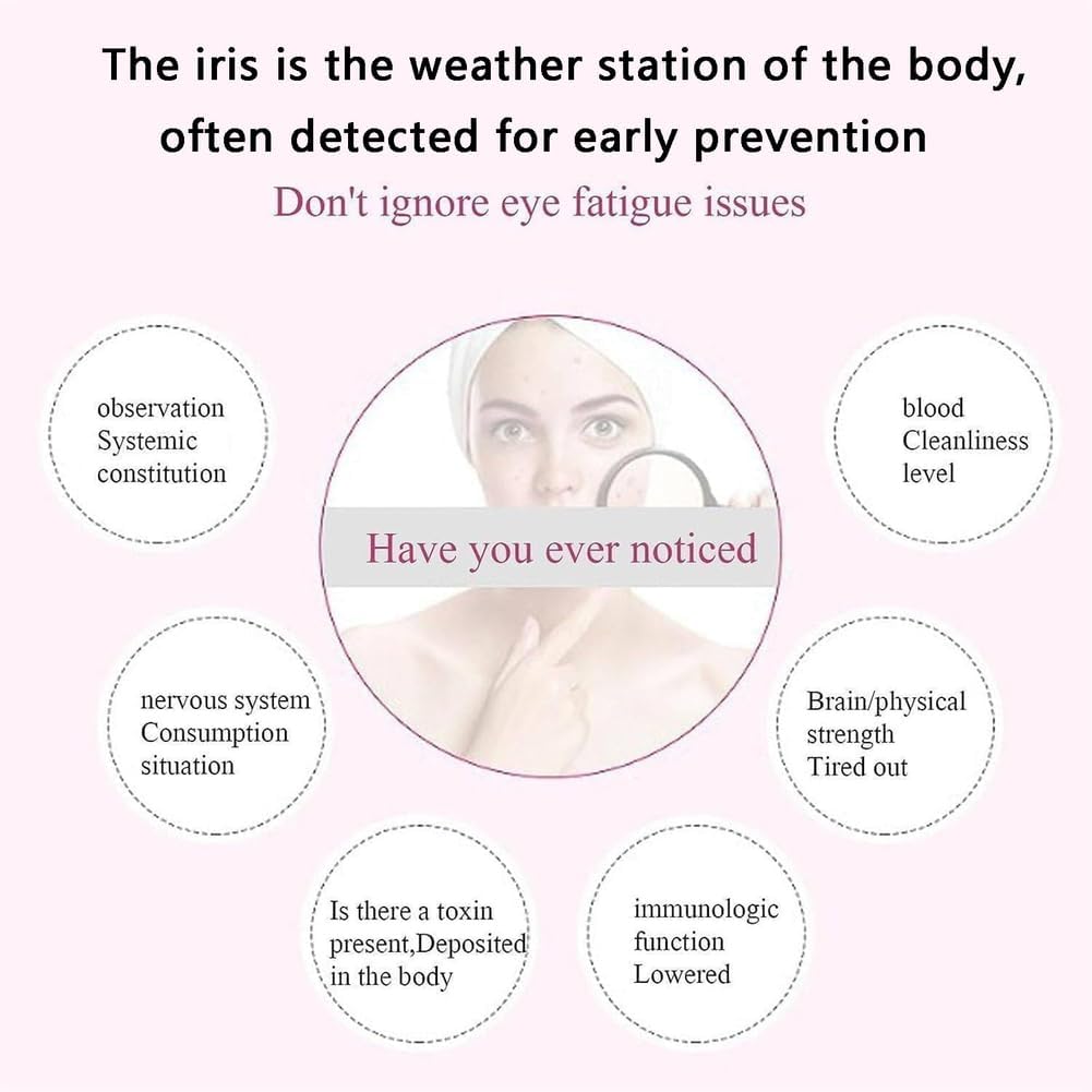 5.0 Mp USB Iris Analyzer Iridology Camera, Hd Iriscope Iridology Camera with 30x Lens, Pro Iris Software, 2560x1920 Resolution for Eye Skin Hair Analysis