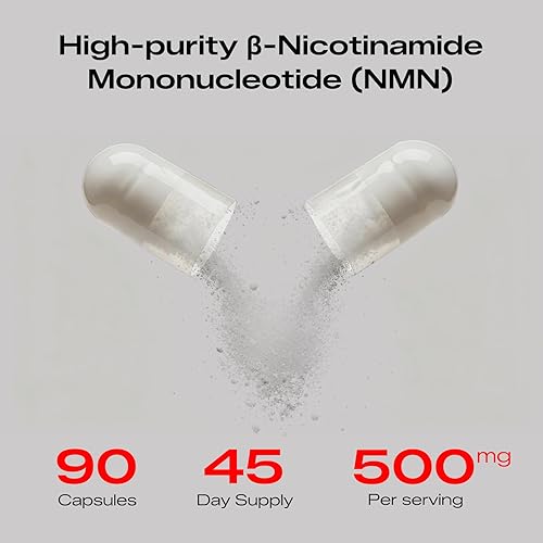 Miniatura 3 de Suplemento NMN de 500 mg, mononucleótido de nicotinamida de alta pureza para NAD+, 90 cápsulas (suministro de 45 días), fabricado en Estados Unidos,