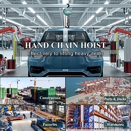 Pachletool Hand Chain Hoist, Manual Chain Block Hoist With 2 Heavy Duty Hooks 2200 Lbs Capacity, 10 Ft Manual Chain Lift, Industrial-Grade Steel Construction For Garages Warehouse Automotive Machinery #TOP5
