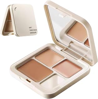 Cream Concealer Palette 3-Color - Smooth Blendable Texture, Long-Lasting Coverage, Multi-Purpose Contouring | Corrector For Blemishes, Redness, Imperfections, Makeup, Beauty, Skin Tone Enhancement