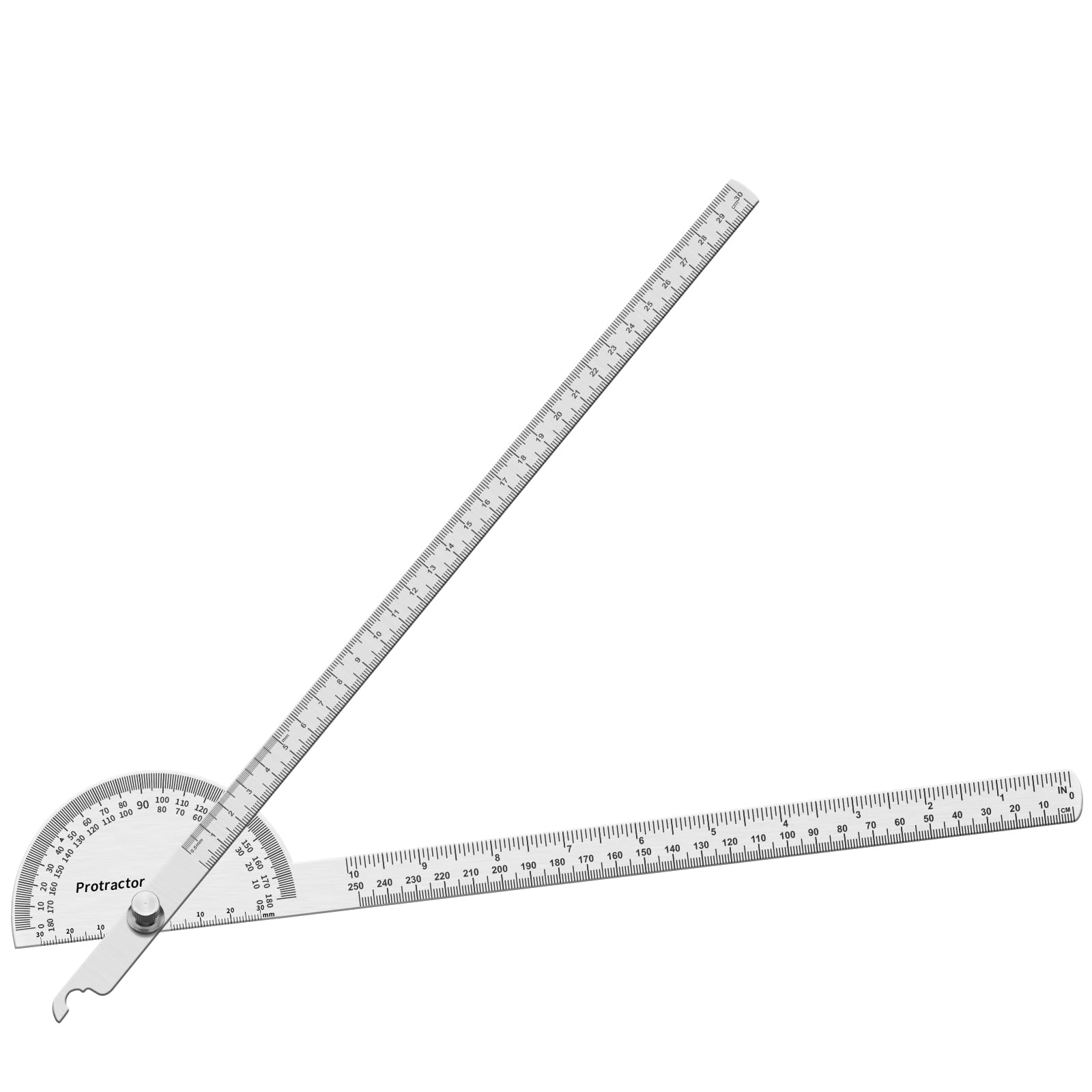 Stainless Steel Angle Protractor - 180° Measurement Tool -1 Stainless Steel Angle Protractor - 180° Measurement Tool -1
