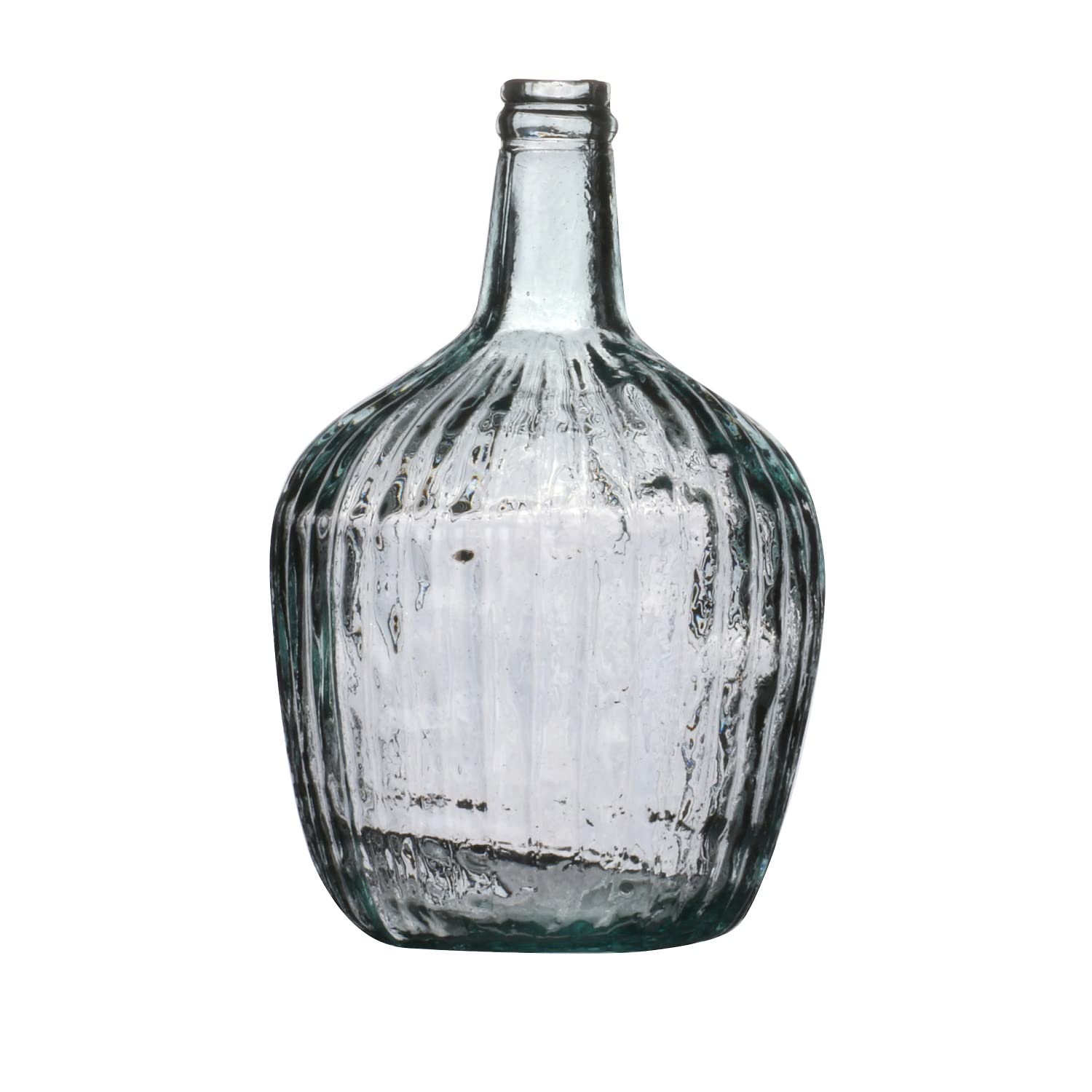 31Cm Retro Recycled Glass Blue Vase Flower Stem Twigs Bud Neck Table Vase from B&Q