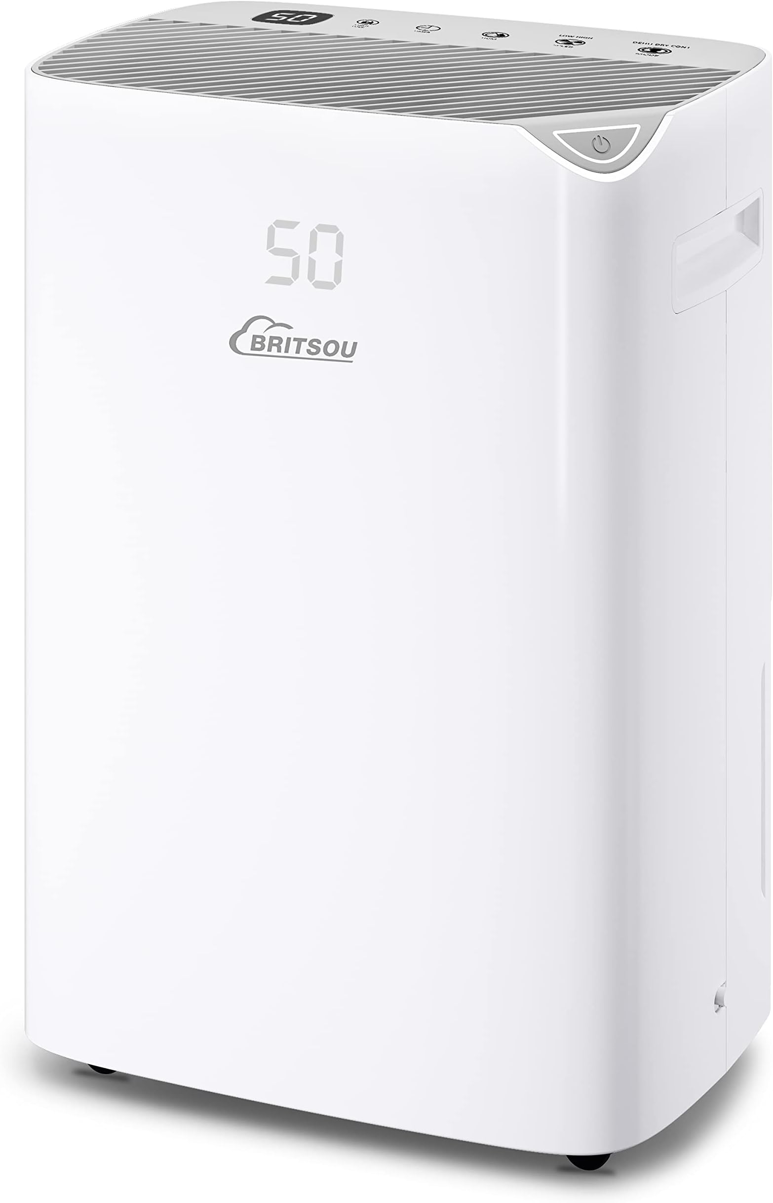 Britsou80 Pints Dehumidifier Up to 4500 Sq. Ft Large Room Home Basement Bedroom Garage Quiet Dehumidifie with Drain Hose Intelligent Humidity Control with Auto Shut Off