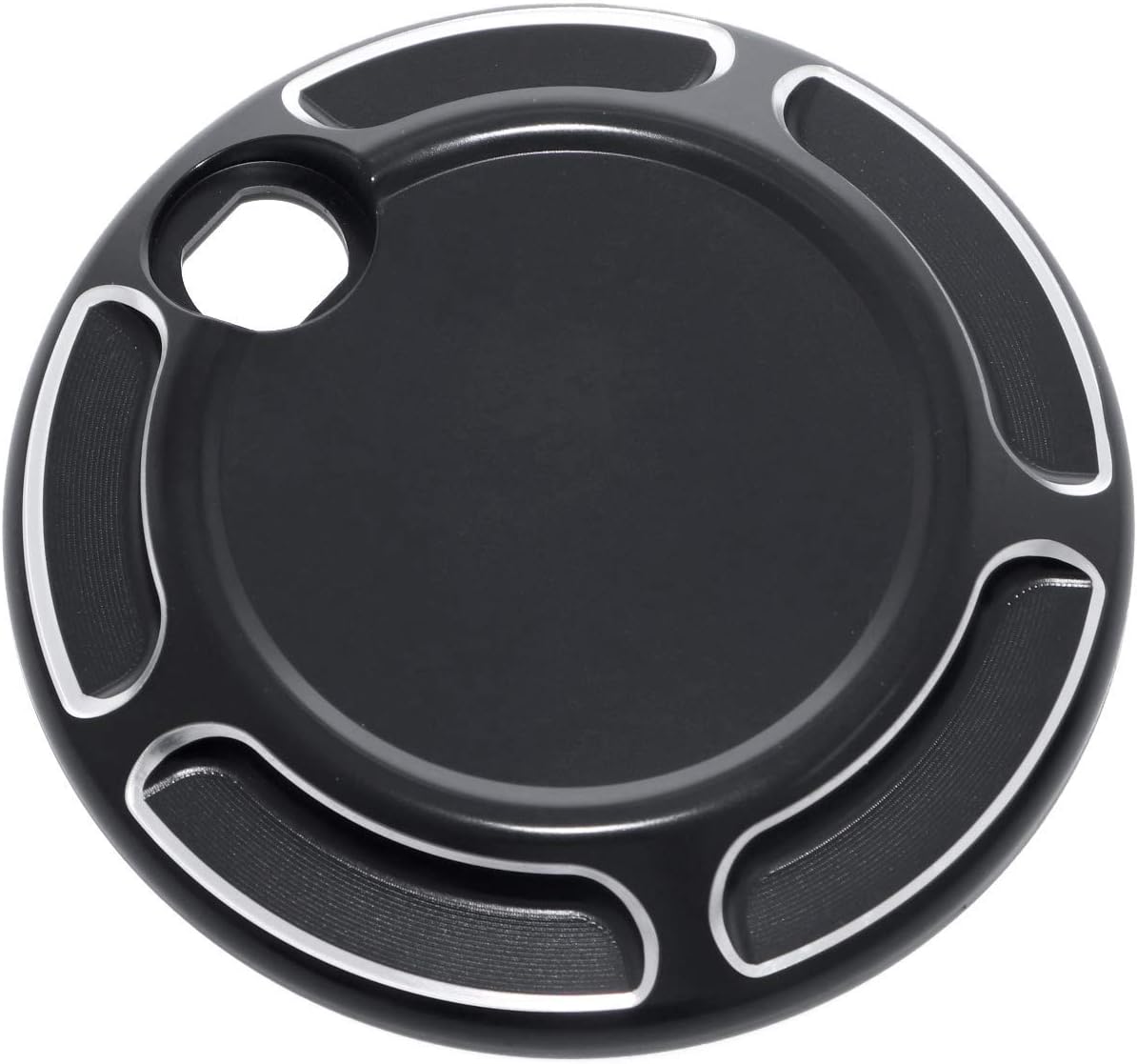 Black Fuel Gas Tank Door Cover Cap #04-159 for Harley Touring Electra Street Road Glide Ultra Classic 1992-2007