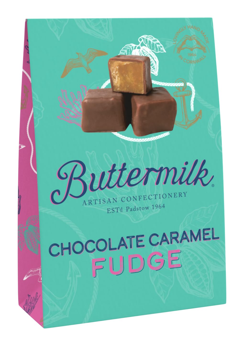 Cornish Milk Chocolate Covered Caramel Sea Salt Crumbly Fudge - 140g