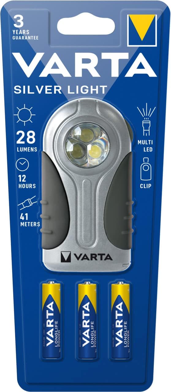 VARTA LED Silver Light incl 3X AAA Longlife Power Battery