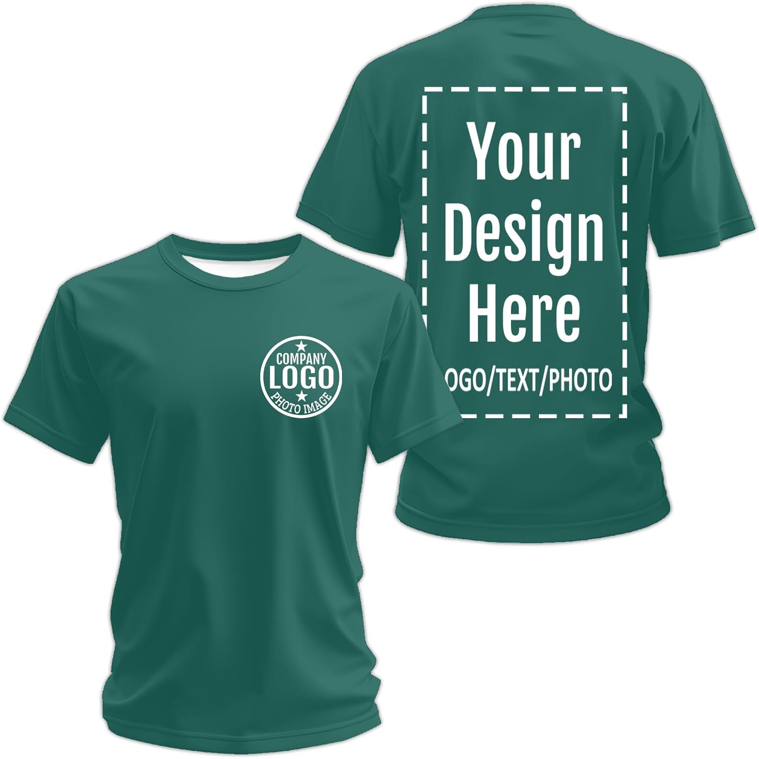 Custom T Shirts for Men Add Logo Text Photo Design Your Own Personalized T-Shirts Tee Custom Shirt Front/Back