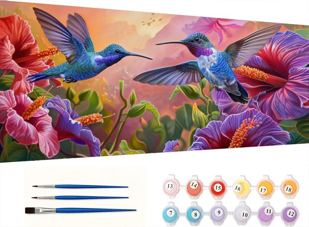 Pintar por Numeros Adultos, PeoníA De PáJaro, 100x130cm 7JGWX-391