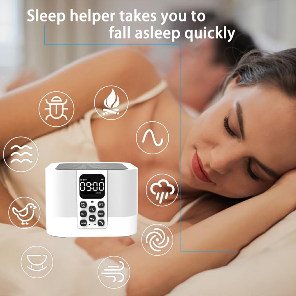 VUIUYOIES Macchina Audio Stereo Hi-Fi per Adulti 30 Timer di Sonno lenitivo per Bambini Che dormono con Rumore Bianco