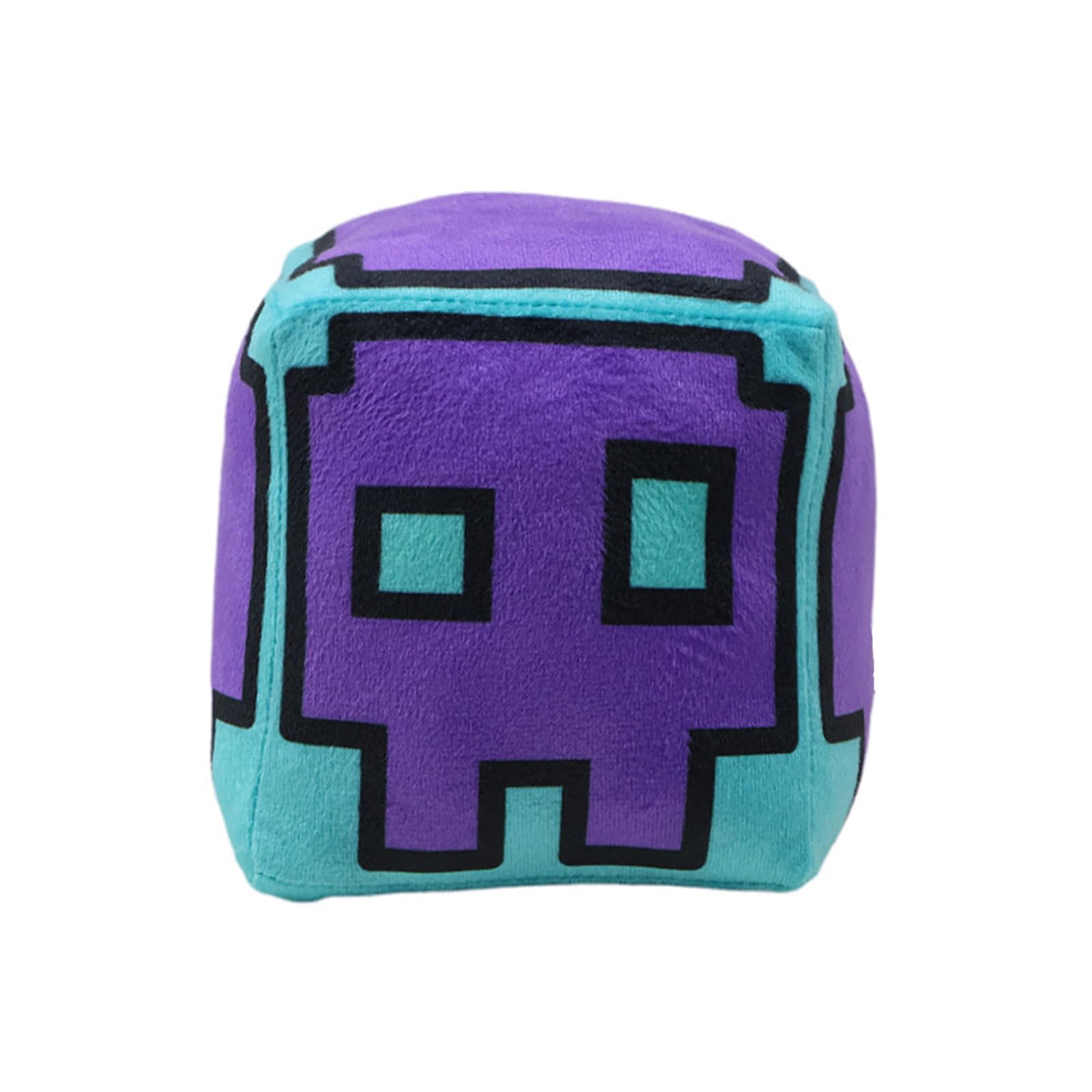 CYSNATU Cute Geometry Plush Toy, Cube Volume Game Stuffed Birthday Gift for Fans Kids (Puple)