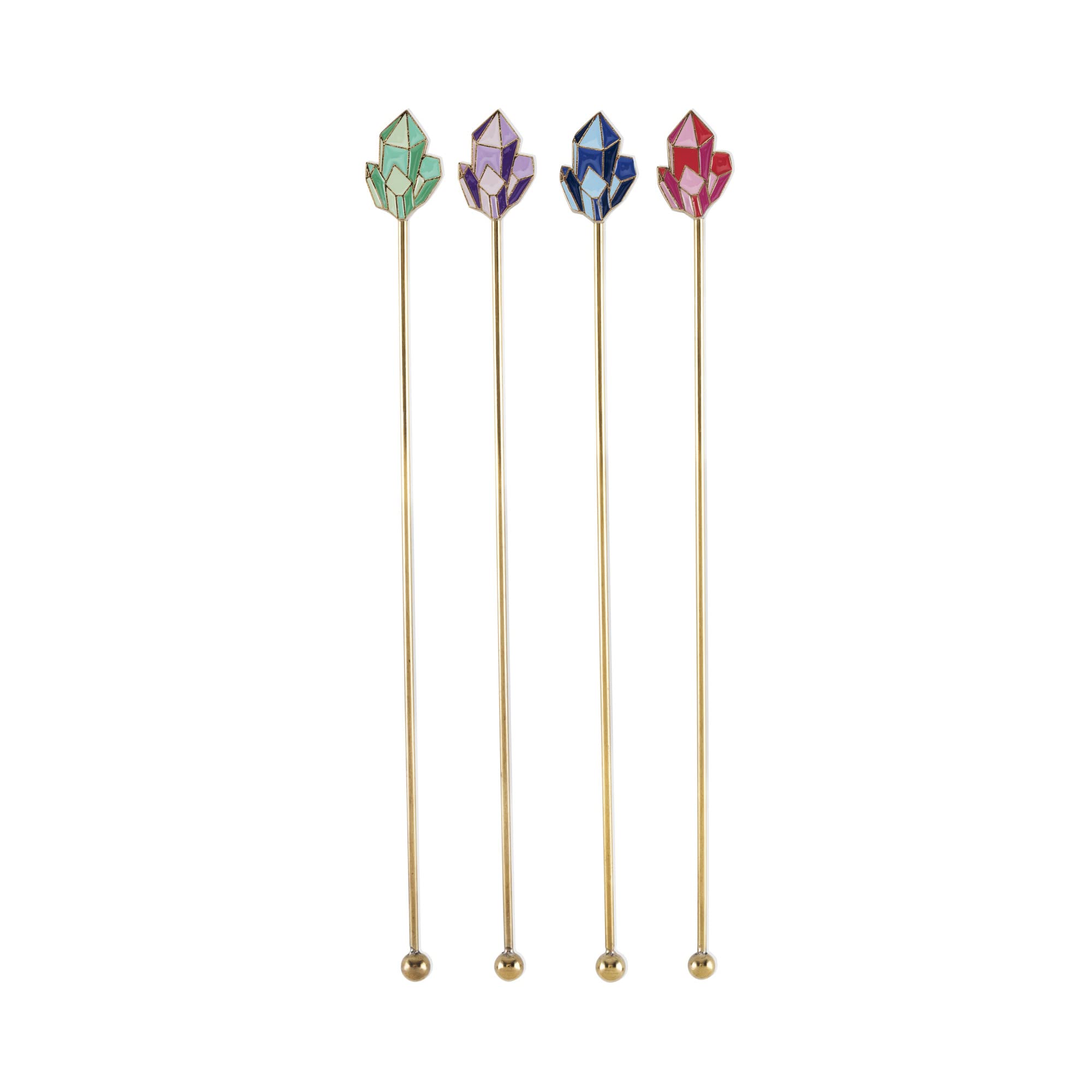 Blush True Fabrication Crystal Stir Sticks, Multicolor