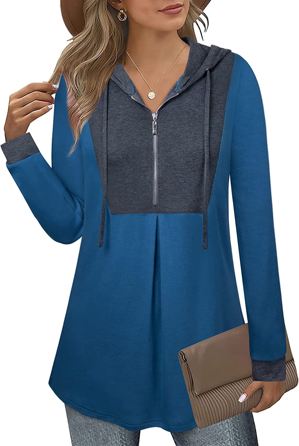 Siddhe Damen Longpullover Langarm Schalkragen Pullover Einfa
