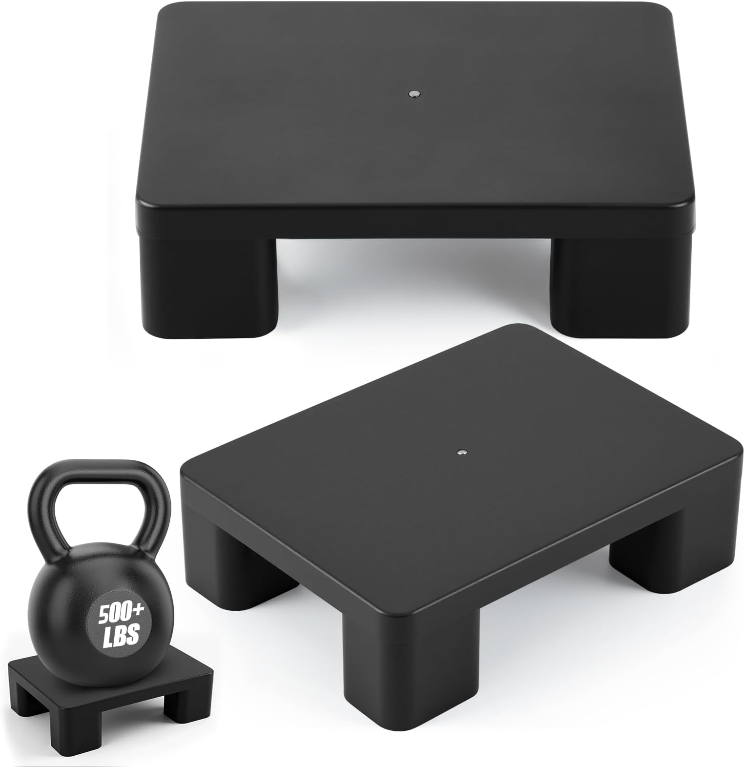 2 Pack Plastic Dunnage Rack, 15.75" L x 11.81" W x 4.72" H, Heavy Duty 600+ lb Floor Storage Platform, Commercial Dunnage Rack for Restaurant, Warehouse & Multi-Purpose Use