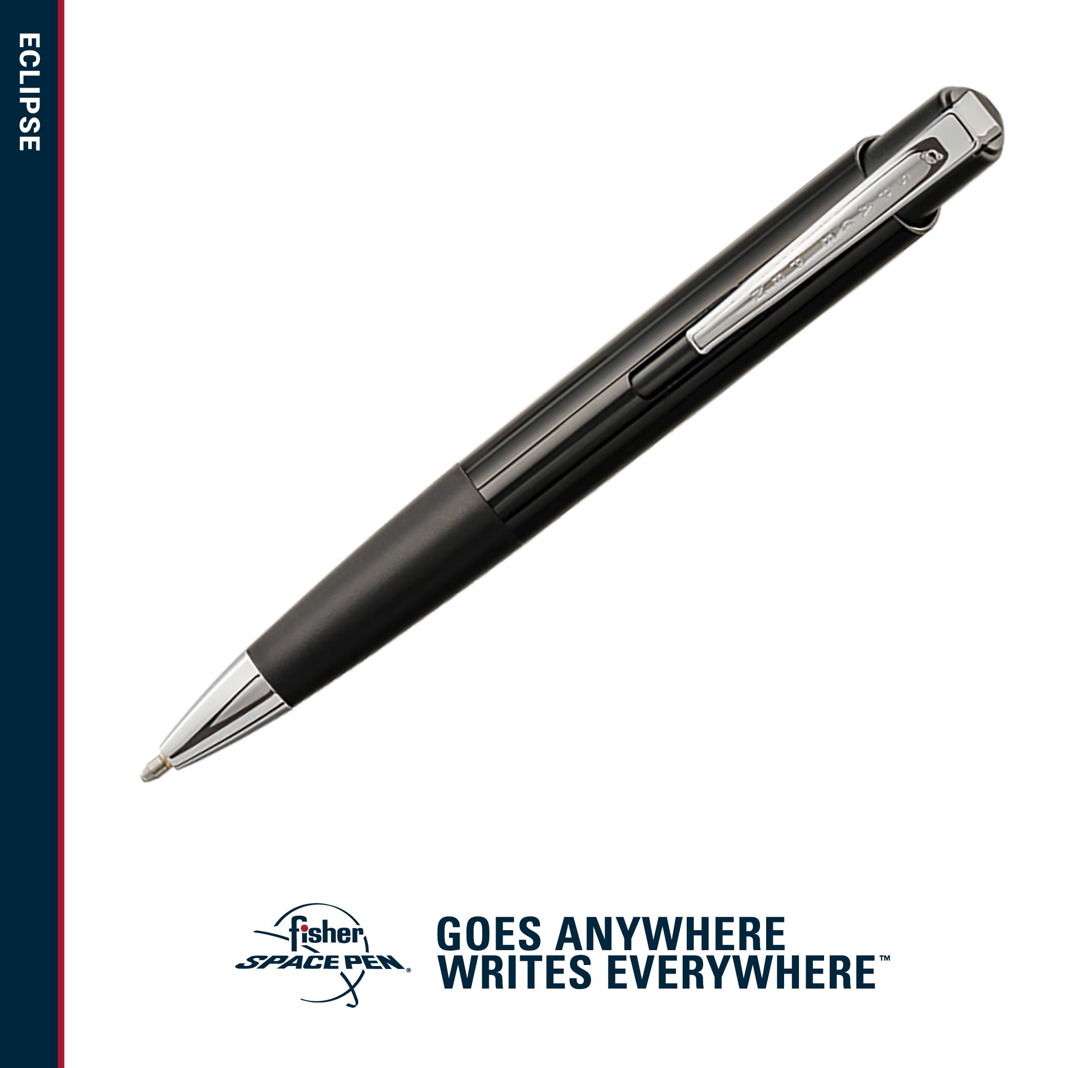 Fisher Space Pen Eclipse Space Pen Ballpoint Black Ink Shiny Black Pocket Clip — view 7