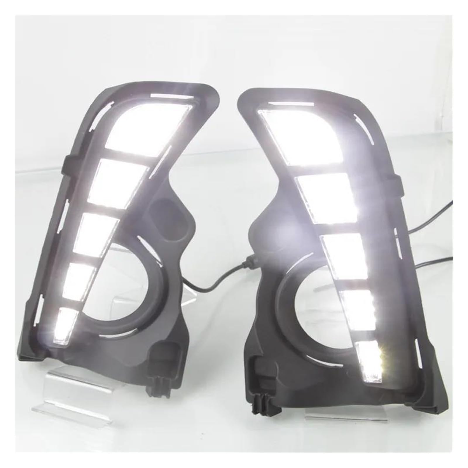 Światła przeciwmgielne 12V Samochodowe Światła Dzienne LED DRL Dla Highlander 2018 2019 Automatyczna Lampa Przeciwmgielna Żółty Kierunkowskaz Światła Do Jazdy Dziennej