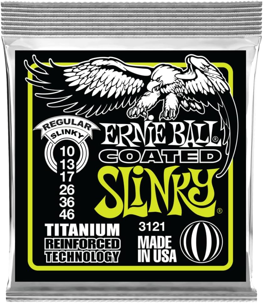 3 Sets of Ernie Ball Coated 3121 Regular Slinky Electric Guitar Strings 10-46